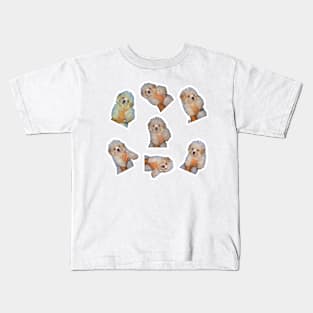 Shih Tzu Puppy Stickers Kids T-Shirt